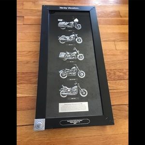 Harley Davidson Dealership Plaque Picture  80’s Motorcycles
